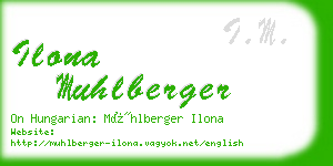 ilona muhlberger business card